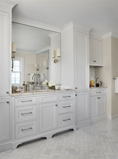 Custom bathroom vanity tops are a topic that is being searched for and liked by netizens . Marble Herringbone Floor - Traditional - bathroom