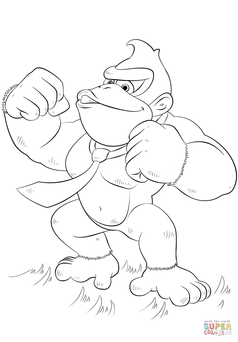 the Donkey Kong coloring
