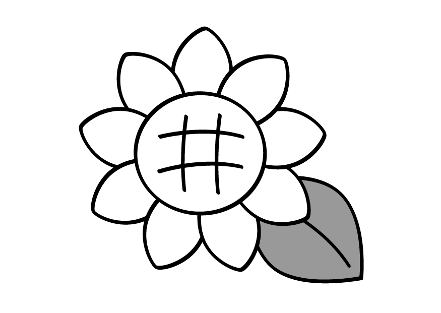 夏 の 花 イラスト 白黒 無料