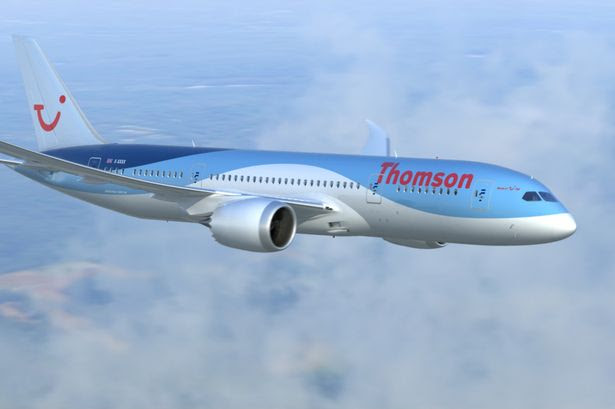 Thomson plane jet passenger airline