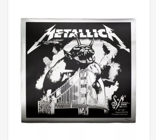 Art Posters Art Framed Metallica S M2 12 Foil Print Litho Chase Center X 10 In Hand