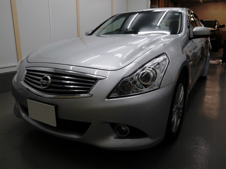 日産 スカイライン バンパー交換による補修コーティング 広島県のtさま 福岡のカーコーティング 車磨きのイーポリッシュ