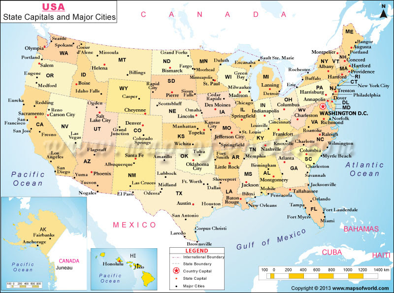 United States Map Of Cities