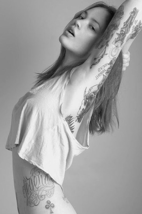 woman with tattoo