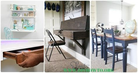 diy wall mounted desk  plans instructions