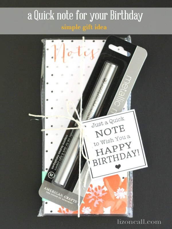 birthday note card for a quick gift printable