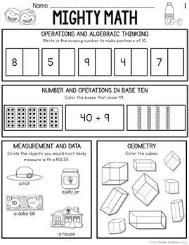 This resource includes 188 worksheets for the first grade number & operations in base ten and operations & algebraic thinking standards. second grade spiral review math worksheets weekly cc aligned sheets