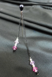fresh-water pearls and Swarovski crystals used to make the hat pin