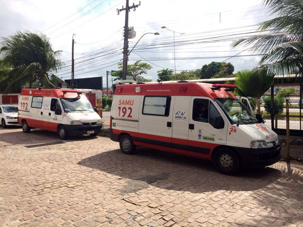 Ambulâncias ficaram sem abastecimento (Foto: Matheus Magalhães/Inter TV Cabugi)