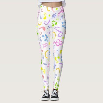 music notes leggings
