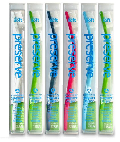 More image Preserve Toothbrushes, Ultra Soft Bristles, 6-Count Package