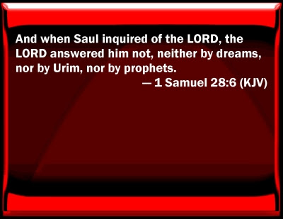 Image result for 1 Samuel 28:6
