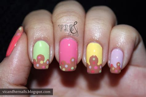 vic   nails ice cream mani  etude house ice