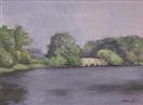 Pond at Frank Melville Park (click here to bid on this painting)