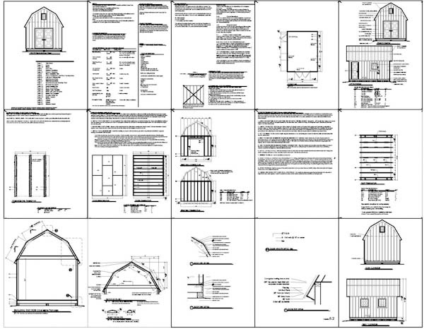 Woodworking gambrel roof storage building plans PDF Free Download