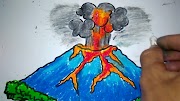 Inspirasi 27+ Cara Menggambar Gunung Meletus