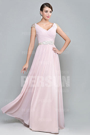 dressesmallau sparkle formal pink bridesmaid dress