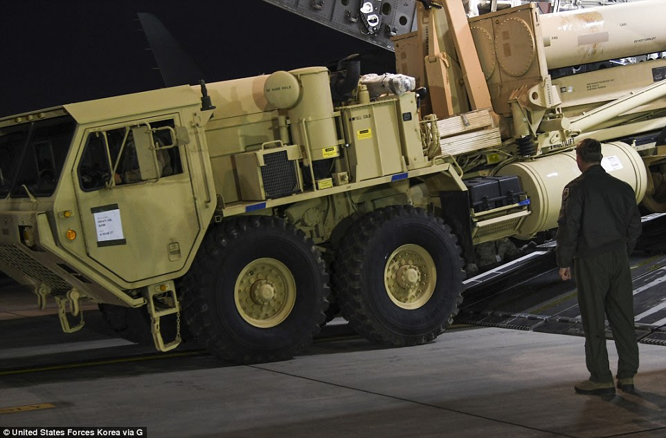 The two missile units were flown into Osan Air Base which is about 50 miles south of the border with North Korea