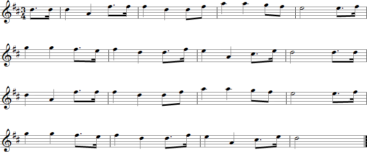 Oh My Darling Clementine Saxophone Sheet Music