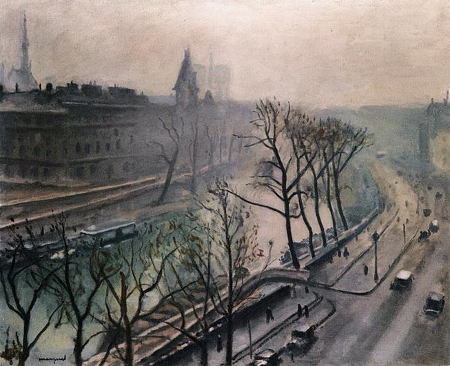 Ficheiro:Albert Marquet, 1938c - Paris, Quai des Grands Augustins, Twilight.jpg