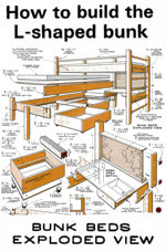 L-shaped Bunk Bed Plans