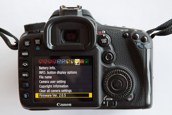 Canon 1 firmware page