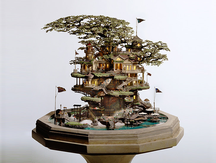 Takanori Aiba's Gorgeous Bonsai Tree Castles