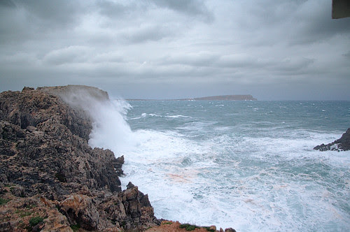 Temporal a sa bocana de Fornells