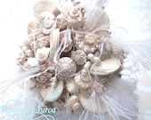 Made to Order Custom Details Bridal Bouquet of Shells (Blushing Island Style). DEPOSIT