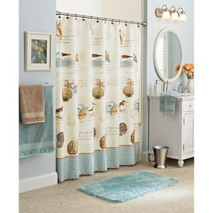 Orange And Grey Curtains Nautical Shower Curtains