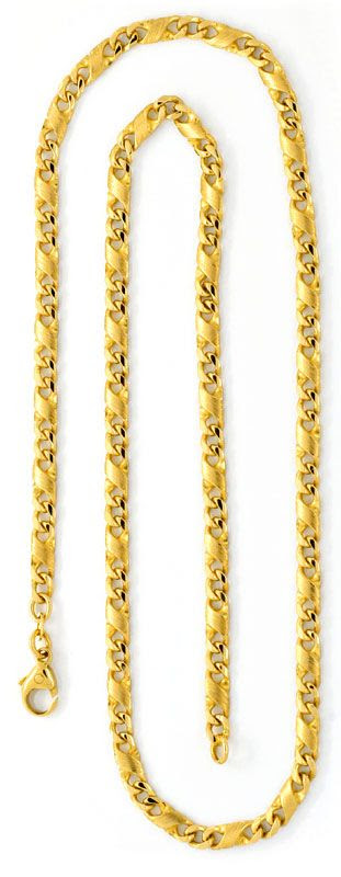 Originalfoto DOLLAR-KETTE GOLDKETTE MASSIV TEIL-MATTIERT