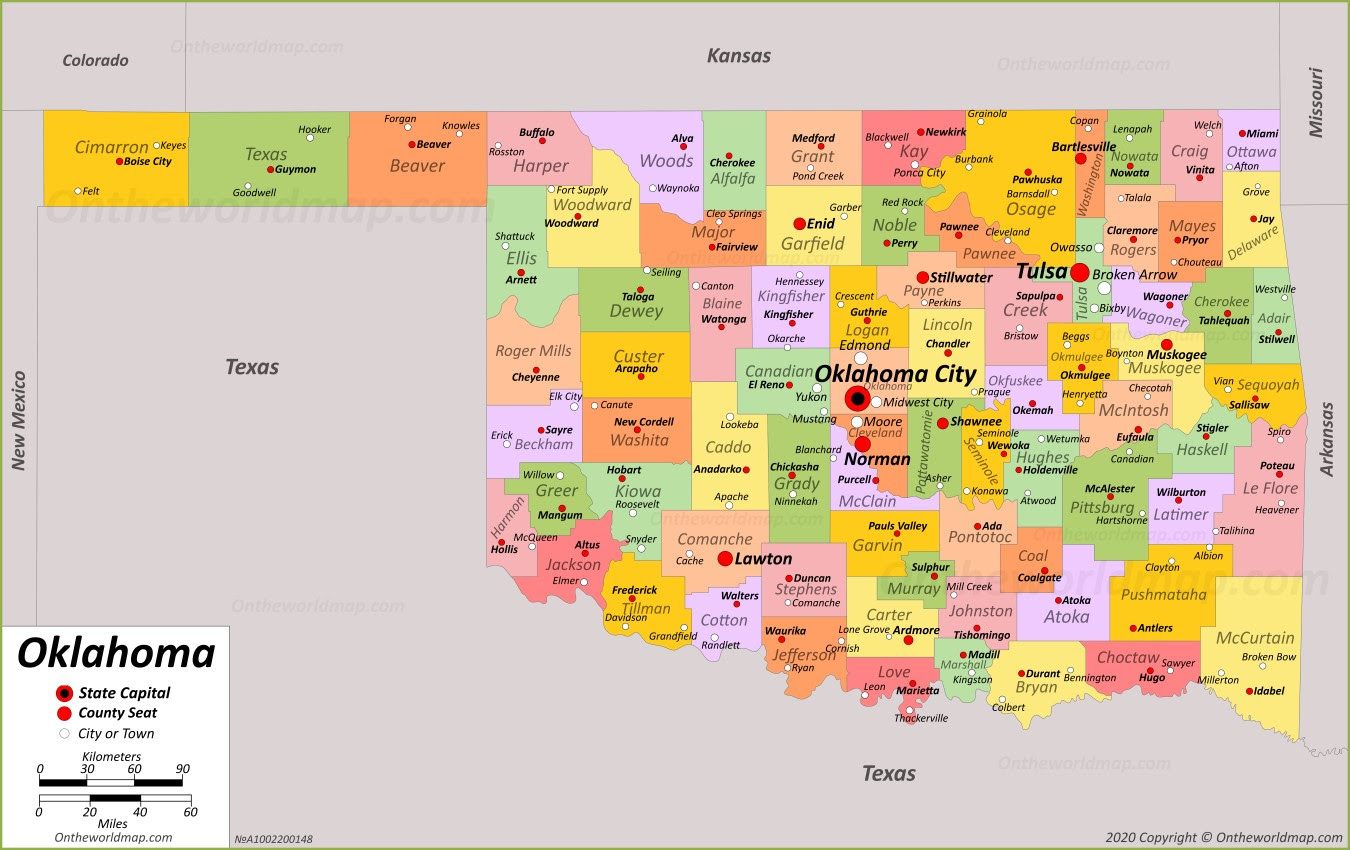 Download Oklahoma State Maps | USA | Maps of Oklahoma (OK)