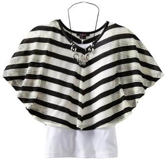 My Michelle Girls 7-16 Circle Poncho Top