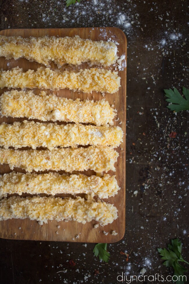 Breaded cheese.
