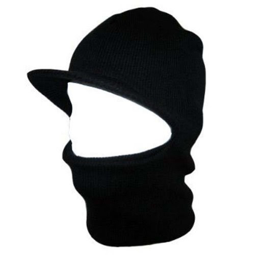 Face Ski Mask w/ Visor - Black