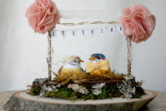 rustic wedding cake toppers