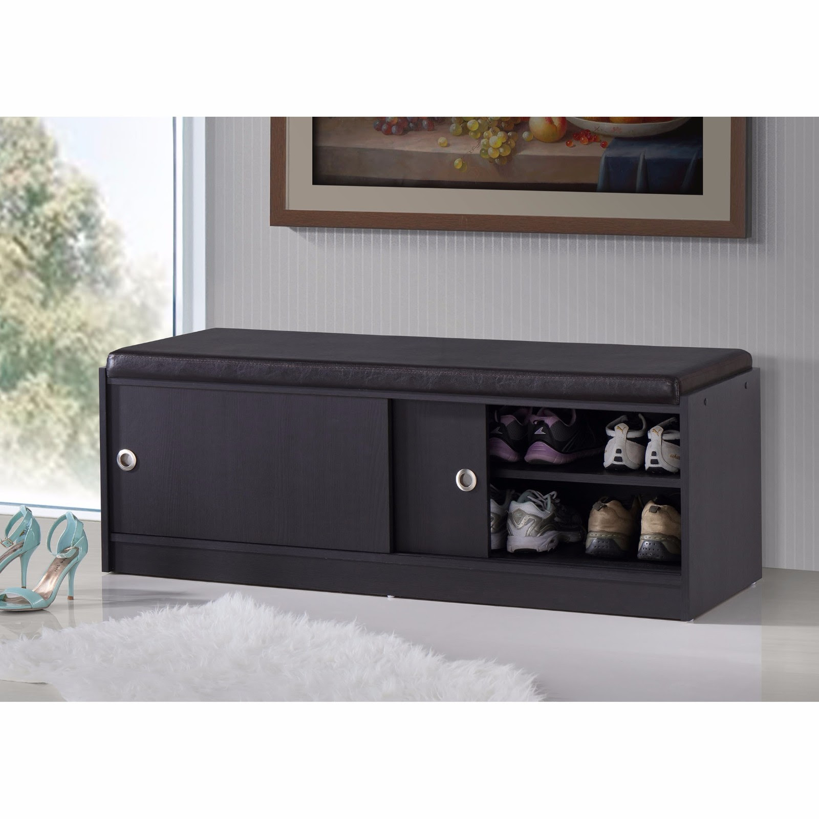 Shop for entryway shoes organizer online at target. Shoe Storage Bench Modern Leather Rack Organizer ...