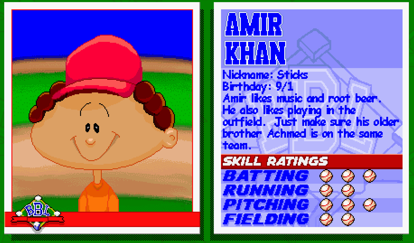 1997 AI PLAYS BACKYARD BASEBALL GAME POSTPONED OFFLINE