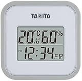 タニタ(TANITA)デジタル温湿度計 置き掛け両用タイプタイプ/マグネット付 グレー TT-558-GY