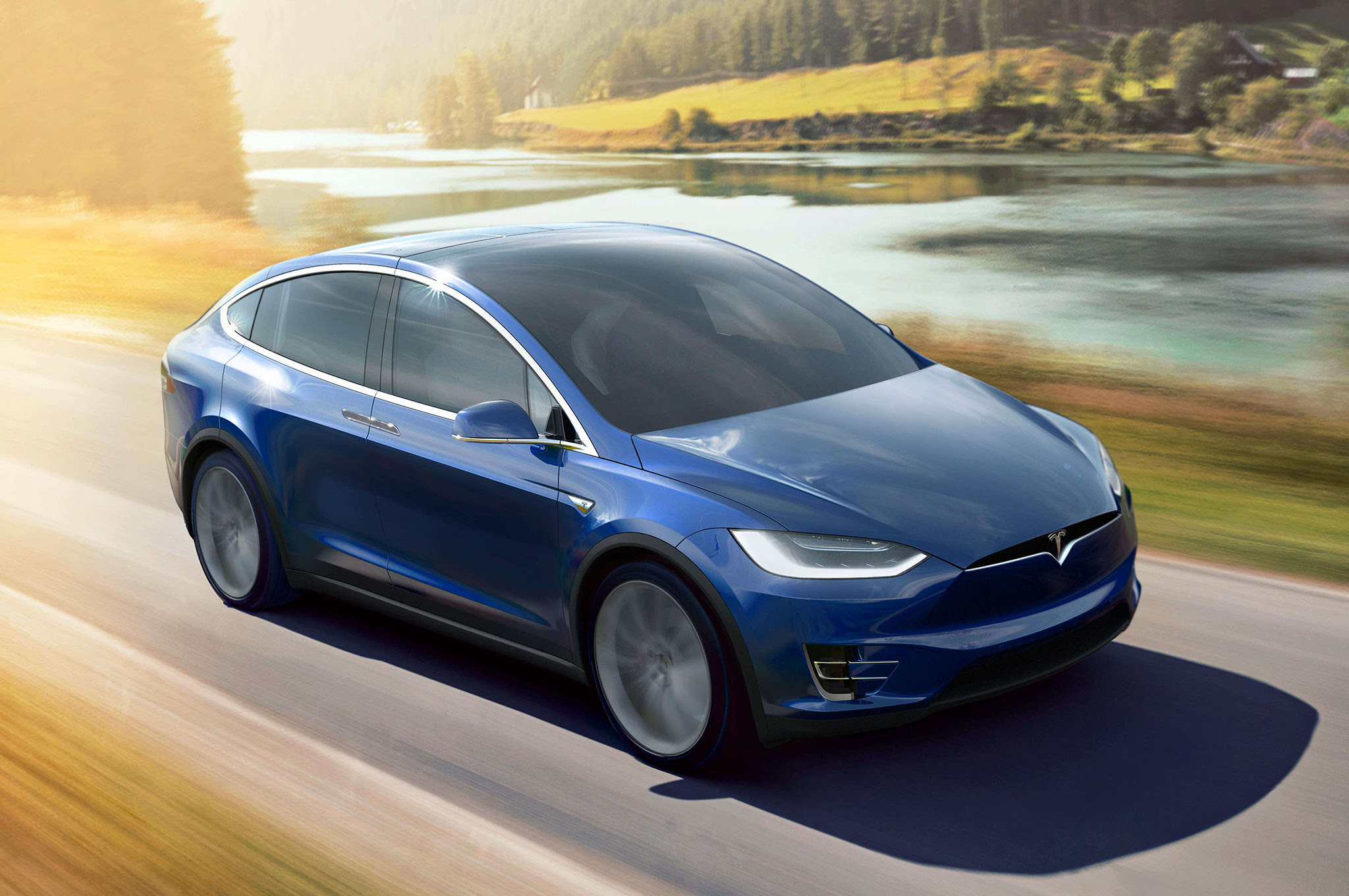 2016 Tesla Model X official photos in motion