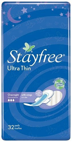 Stayfree Ultra Thin Pads, Regular with Wings, 36-Count Package
