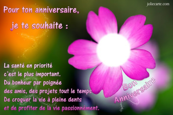 Montage Photo Anniversaire Fleur Pixiz