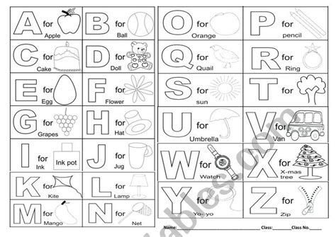  alphabet coloring esl worksheet by joyeej85