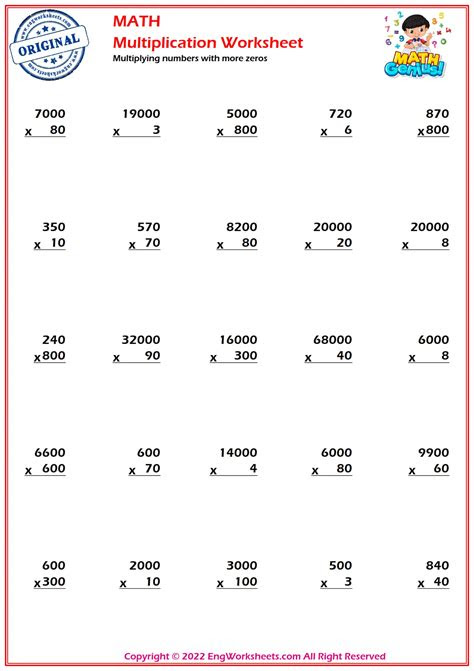  multiplying numbers with more zeros worksheets and exercise images