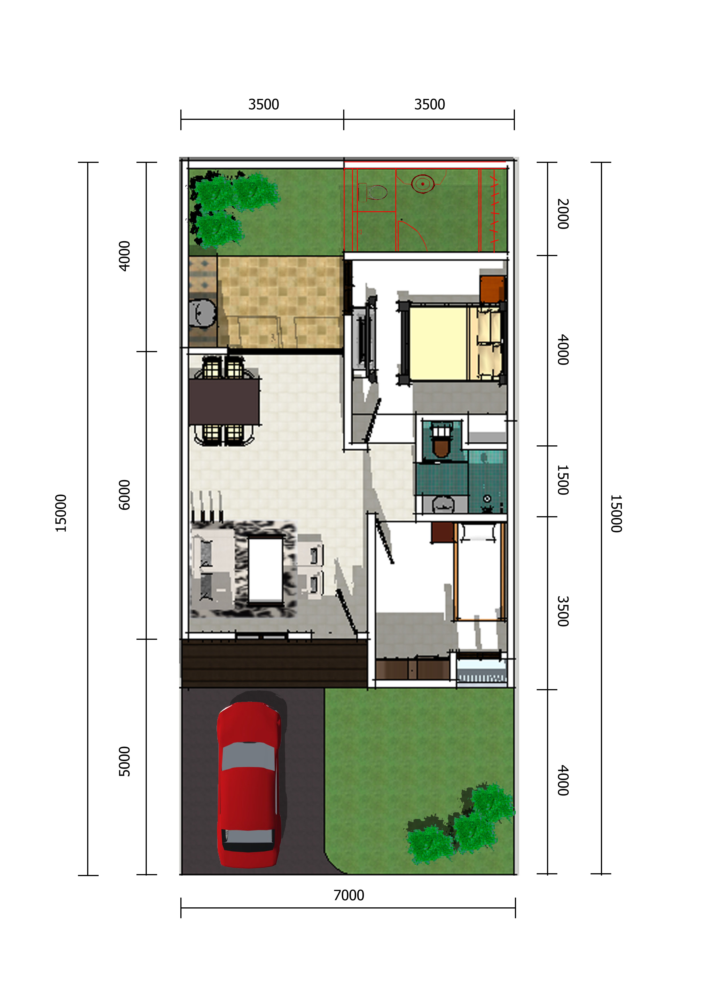  Denah  NEW DENAH  RUMAH  DENGAN LUAS  TANAH  60 METER
