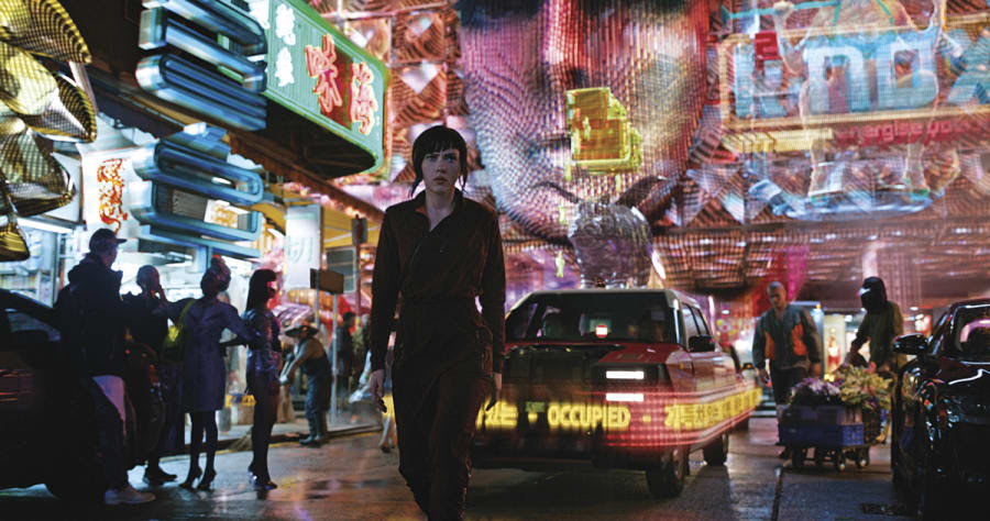 Scarlett Johansson plays Major in Ghost in the Shell from Paramount Pictures and DreamWorks Pictures.