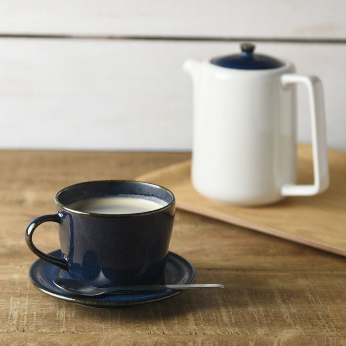 北欧ブルー 深ブルー コーヒーカップ ソーサー 日本製 美濃焼 洋食器 オシャレかわいい雑貨のお店 Acorn Style