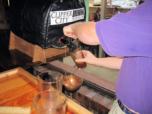 serving the firkin at Olney