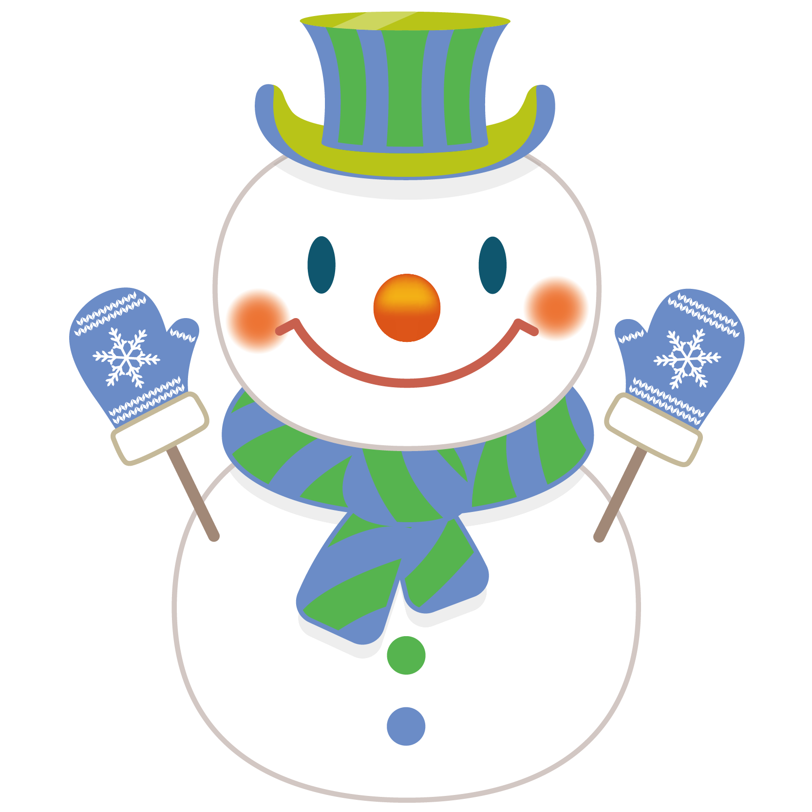 商用フリー 無料イラスト クリスマス スノーマン 雪だるま Snowman 002 商用ok フリー素材集 ナイスなイラスト