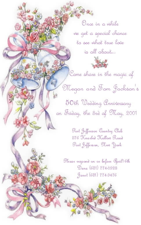  First  Anniversary  Invitations 